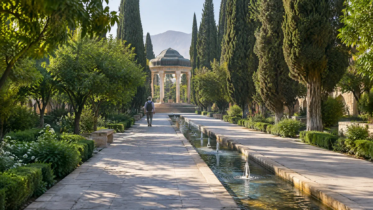 Quiet garden path in Iran